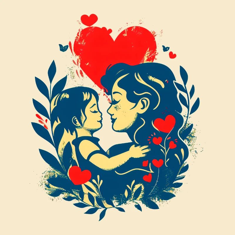 Mutter und Kind im Angesicht