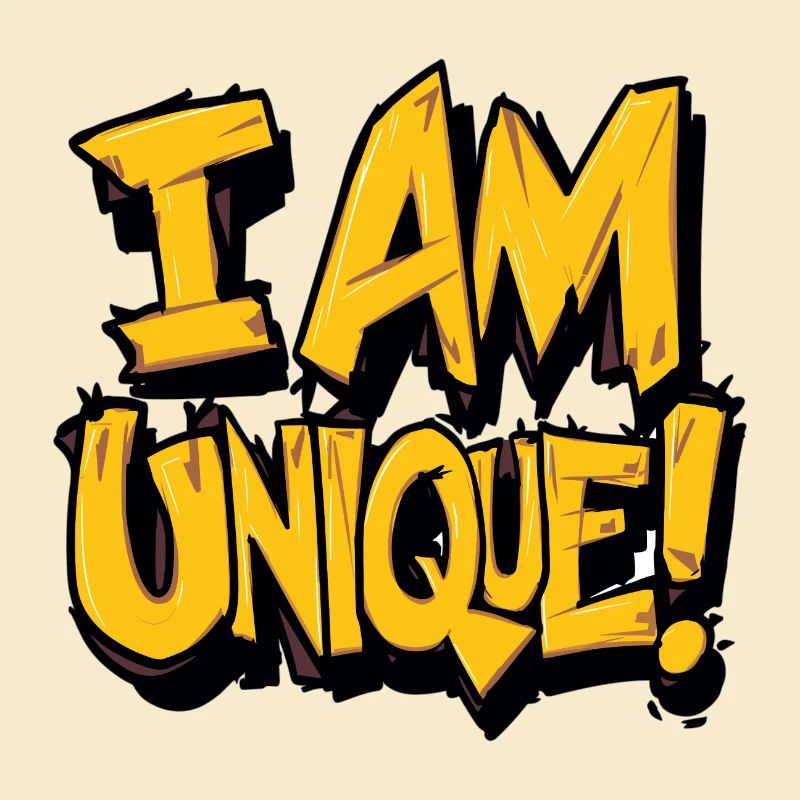 Ich bin einzigartig denke positiv selbstbewusst