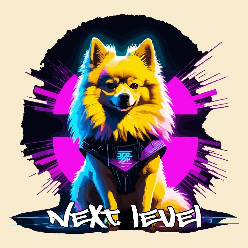 Small Spitz Spitz Next Level Cyber Dog Gift