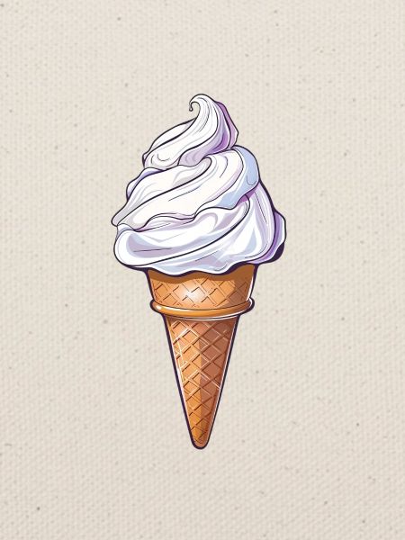 Sommersüße Eistüte Mit Sahnehäubchen
