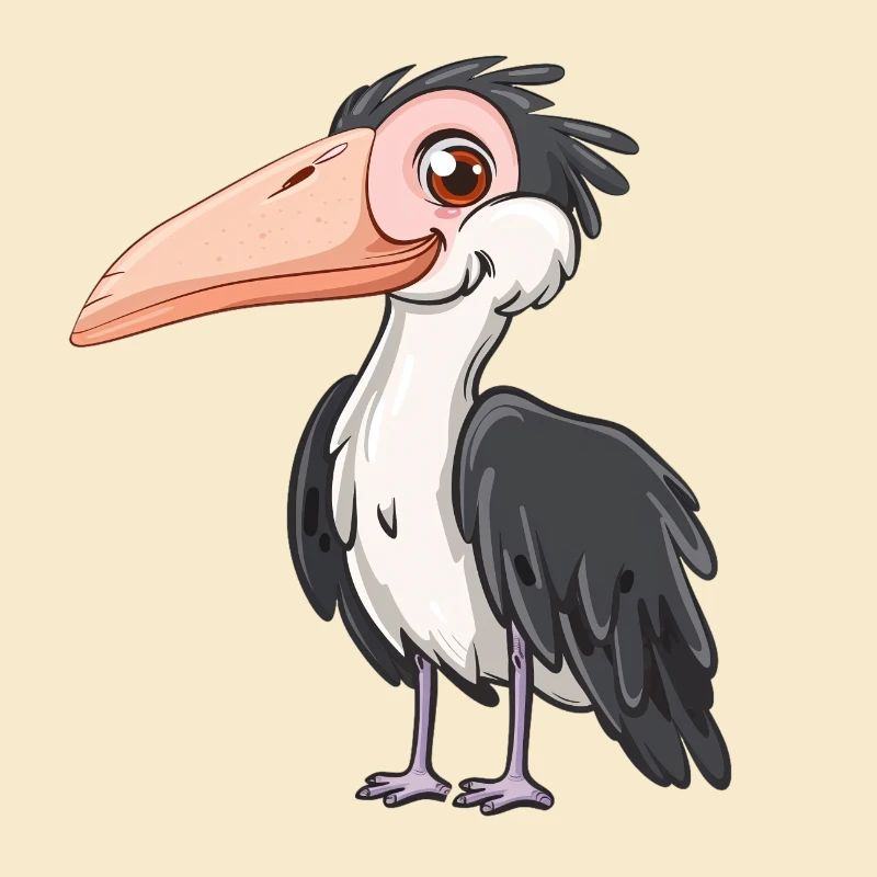 Illustration Eines Lustigen Vogels