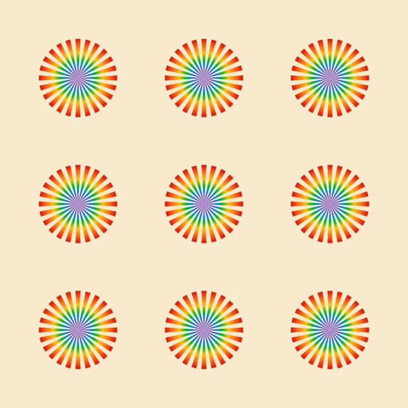 Rainbow flowers