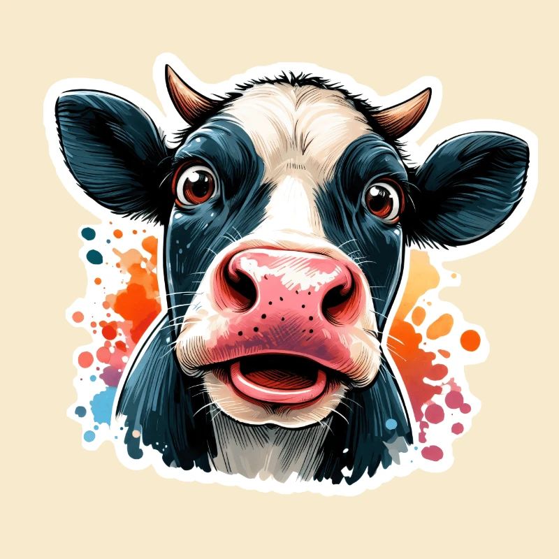 Vache émerveillée