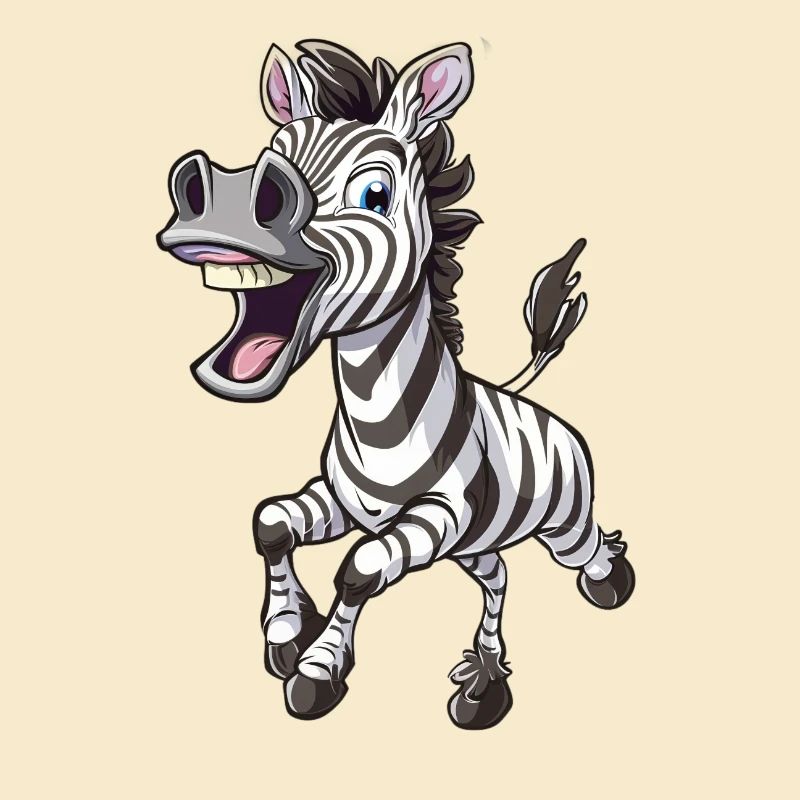 Fröhliches Zebra Mit Einem Lächeln