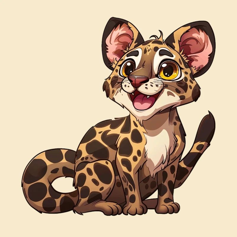 Verspielter Junger Leopard Blick