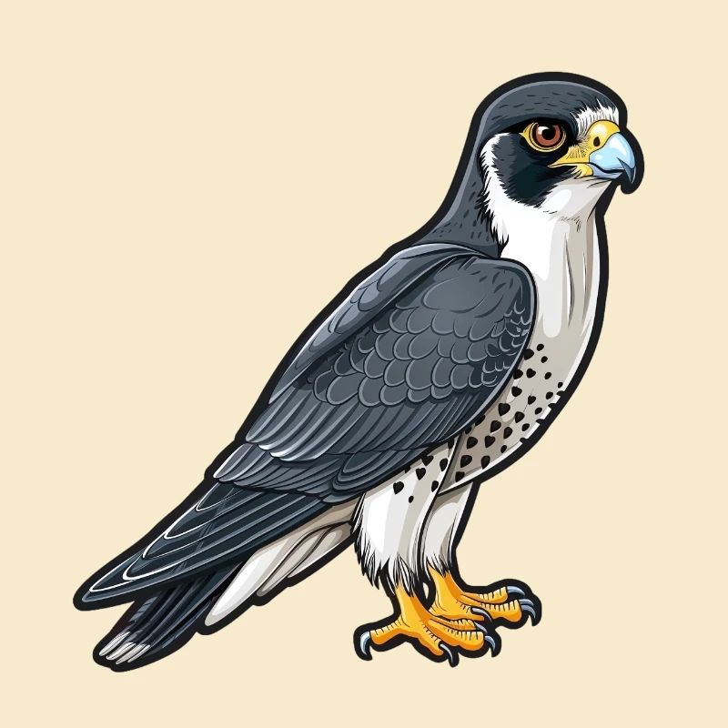 Stolzer Wanderfalke In Pose