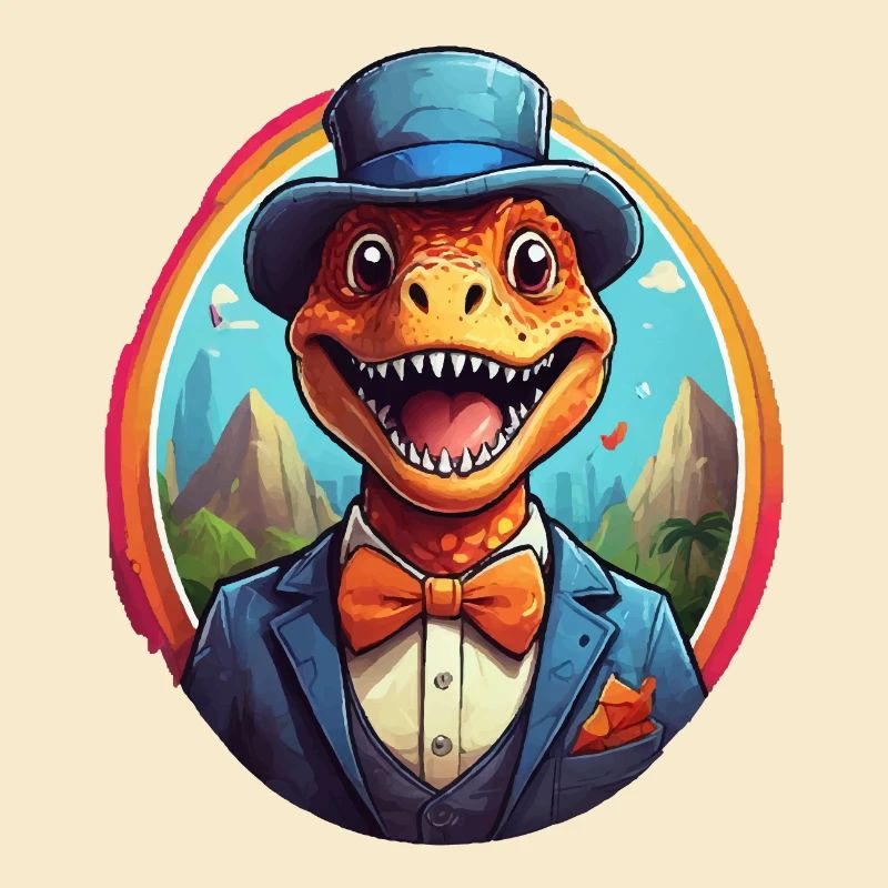 Lustiger Dino Comic
