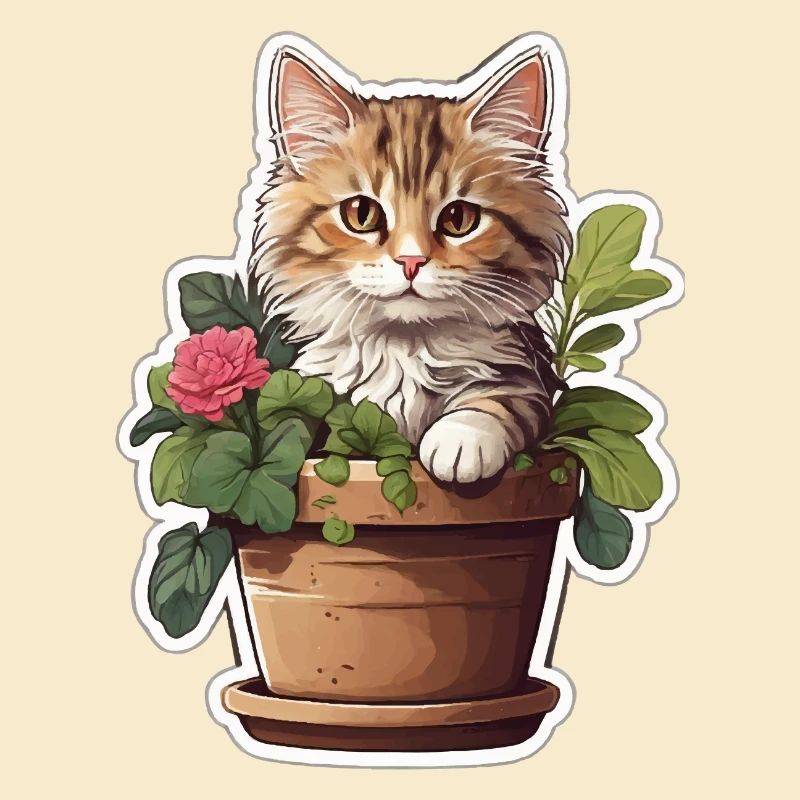Fleur de chat mignonne