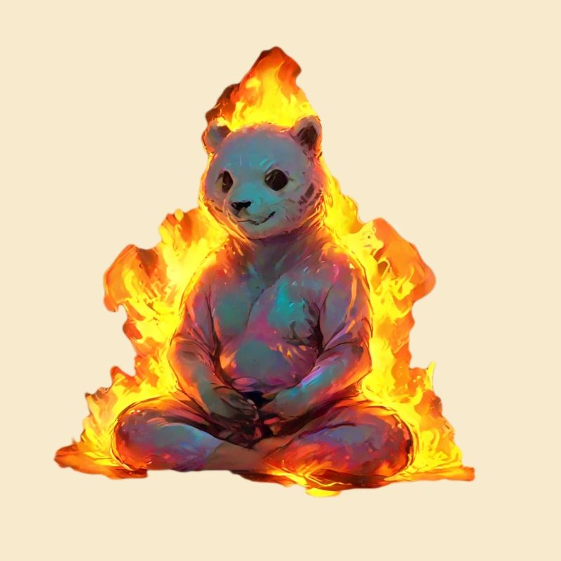 Panda méditant