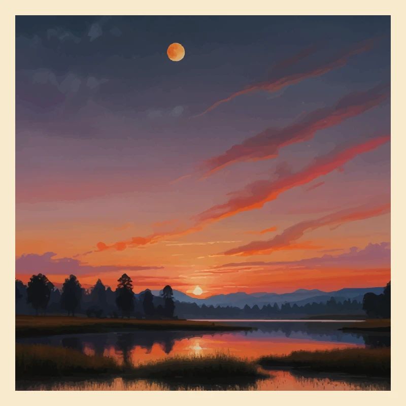 Landschaft Sonnenuntergang