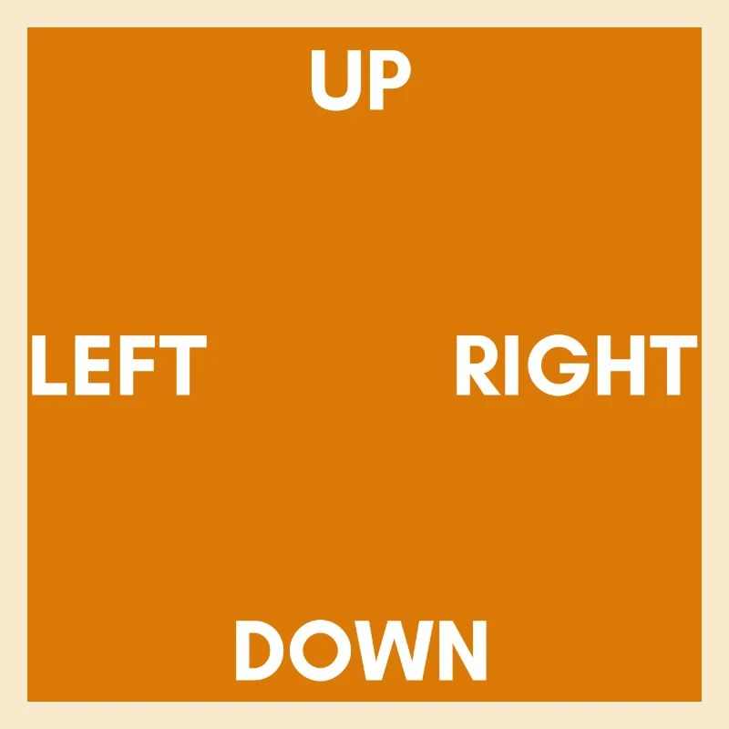 Up Left Down Right Orange