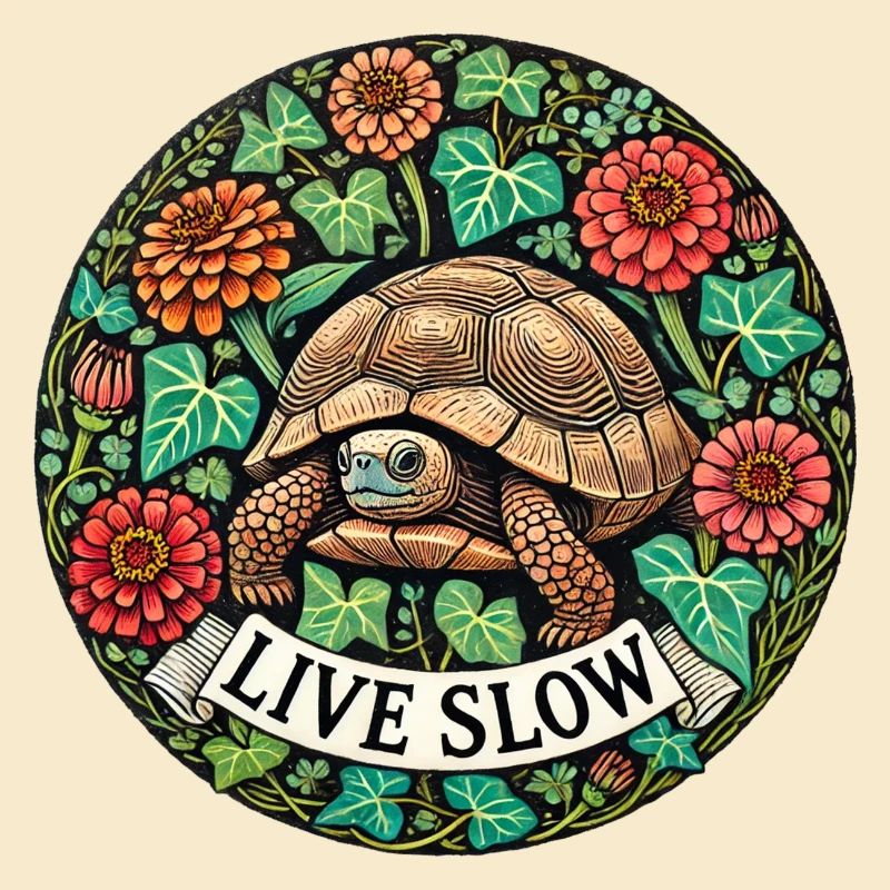 Lebende langsame Schildkröte