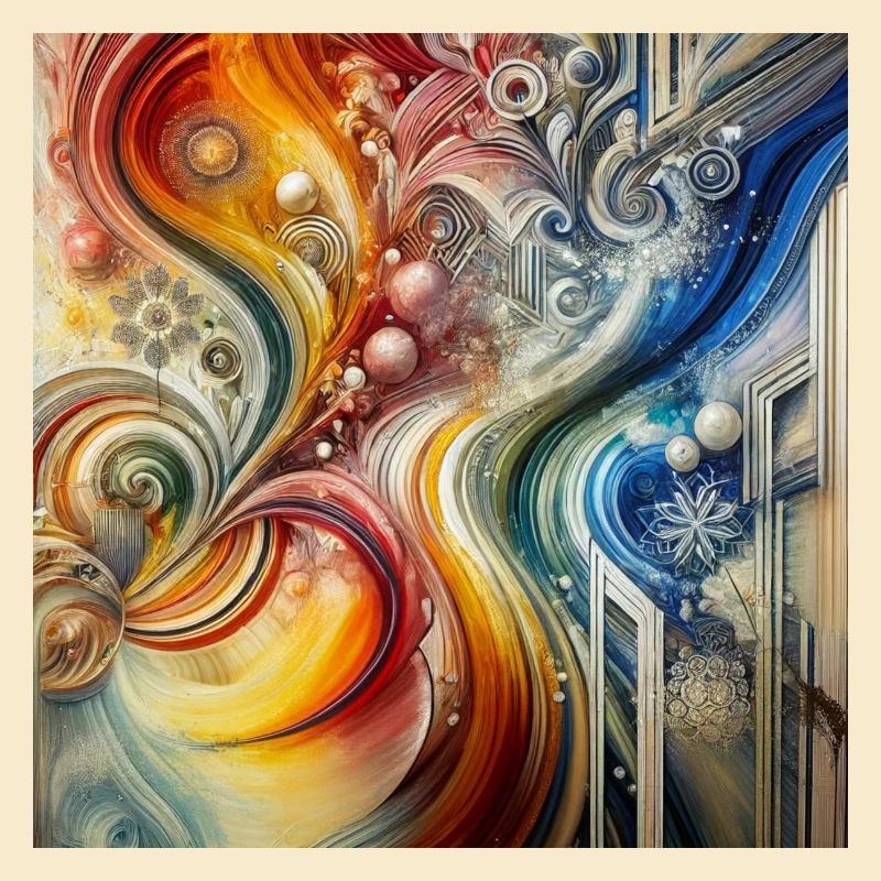 Aetherische Fusion - Abstraktes Gemälde