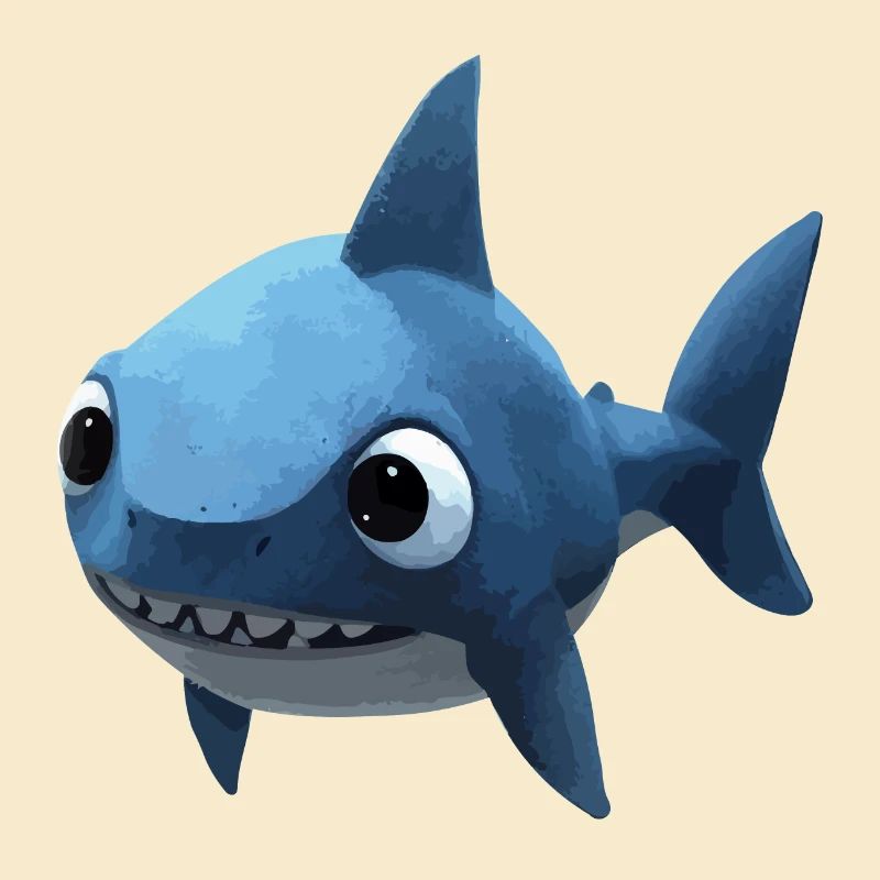 Bébé requin bleu - Mignon et élégant