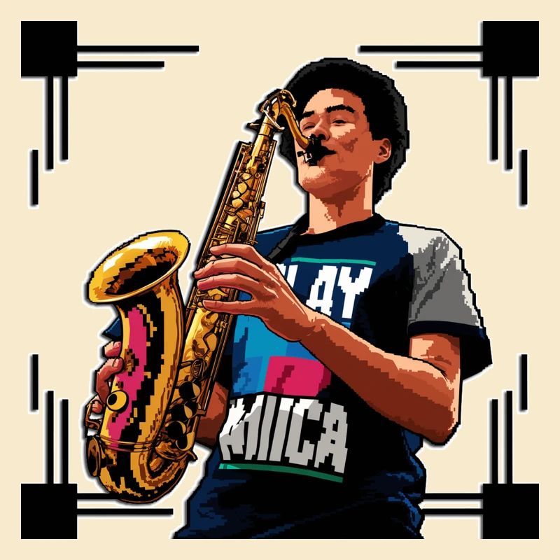 Pixel saxophone