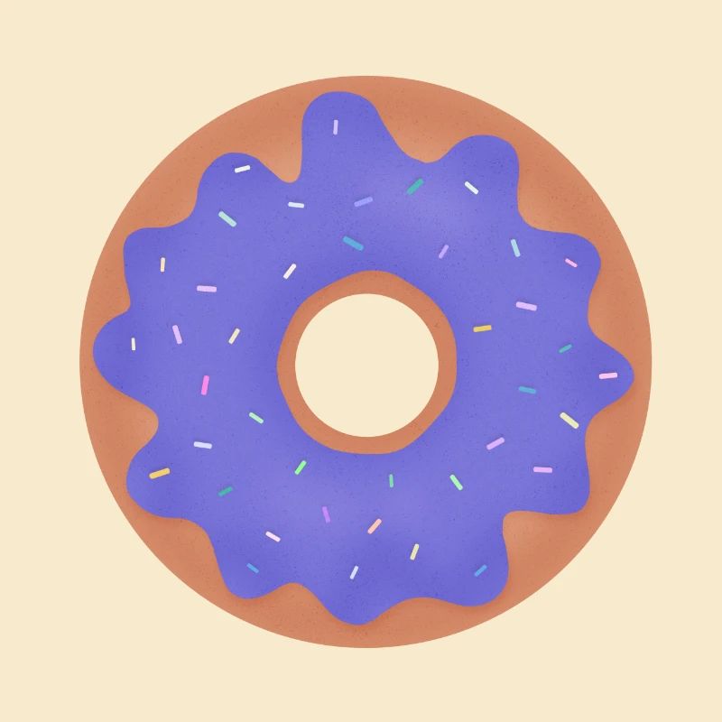 Donut mit lila Glasur