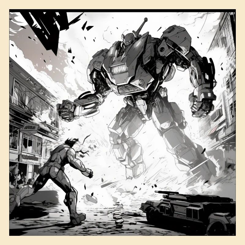 Bande dessinée de combat de robots
