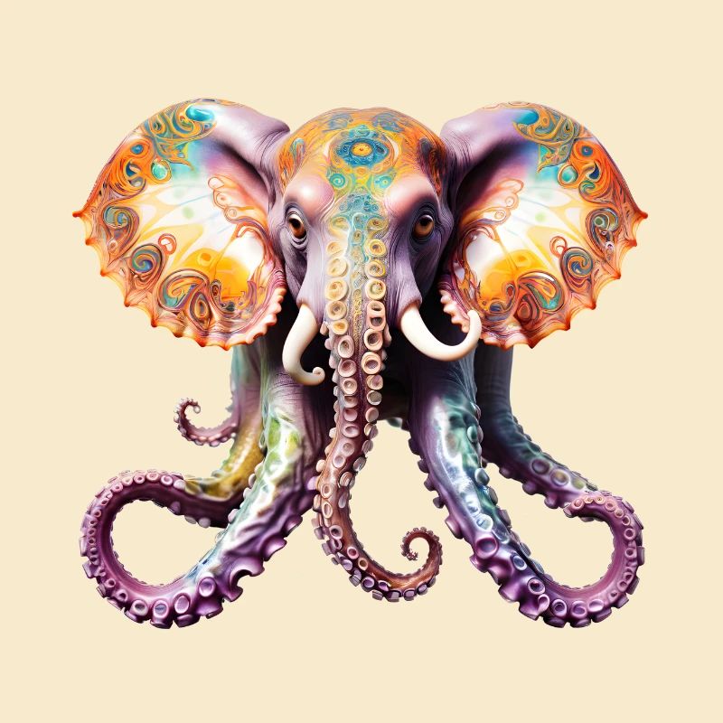 Psychedelic Goa Elephant Octopus