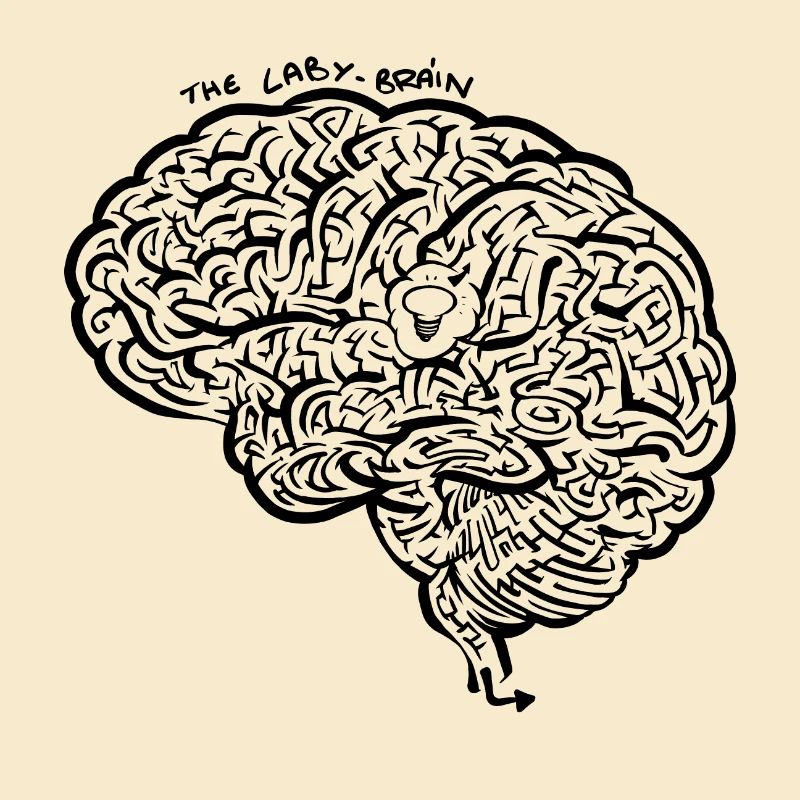Laby Brain (monochrom schwarz)