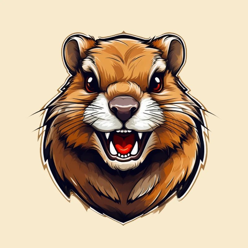 Wild angry animal pugnacious combative gopher