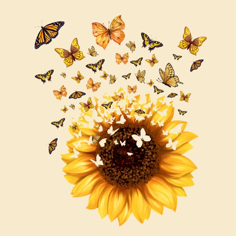 Sonnenblumen-Schmetterlinge - originelle Geschenkidee