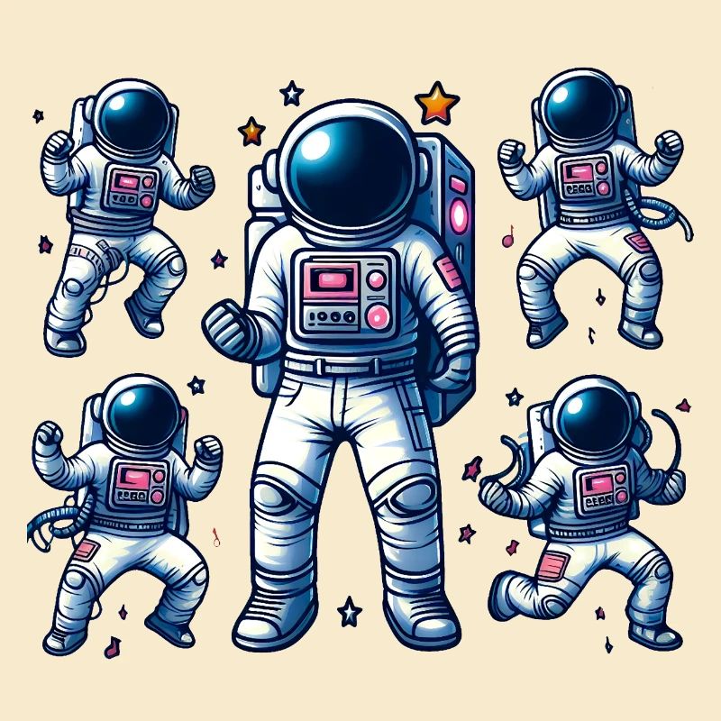 Voyage Spatial - Astroanut Lune Planet