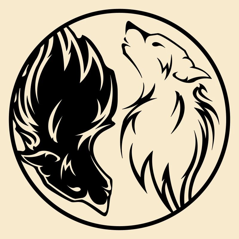 yin yang wölfe