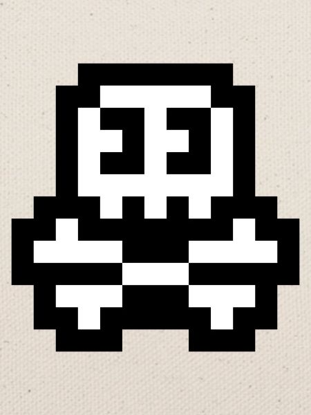 8bit cute skull