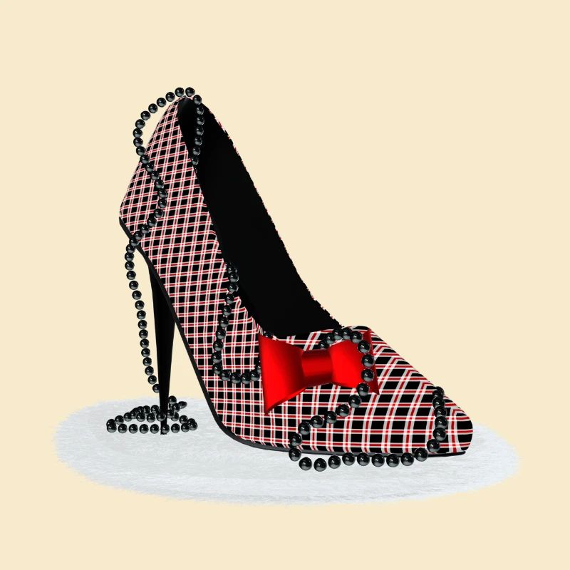 High Heels – Scottish Check Pattern