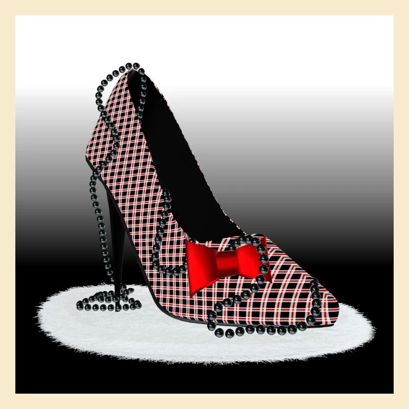 High Heels – Scottish Check Pattern