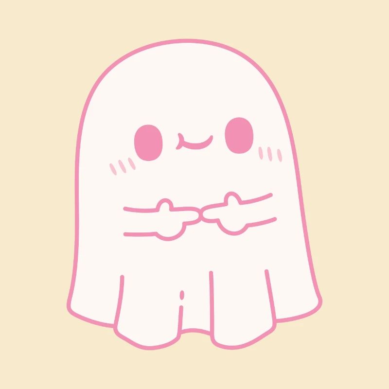 Fantôme timide mignon