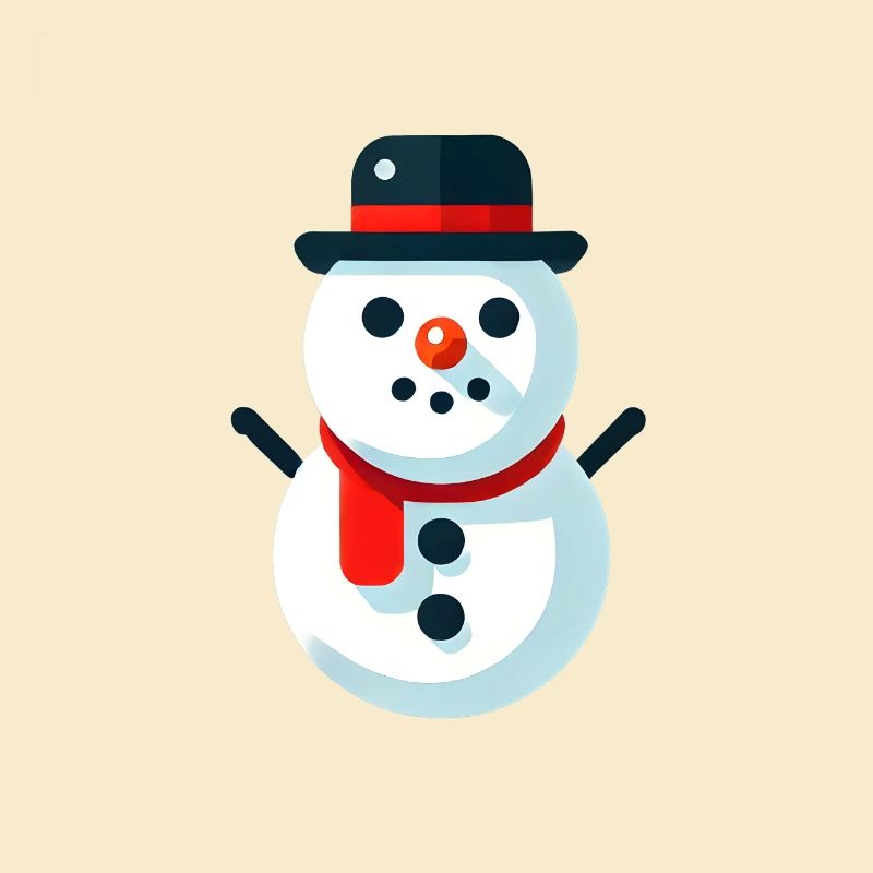 Schneemann mit Schal