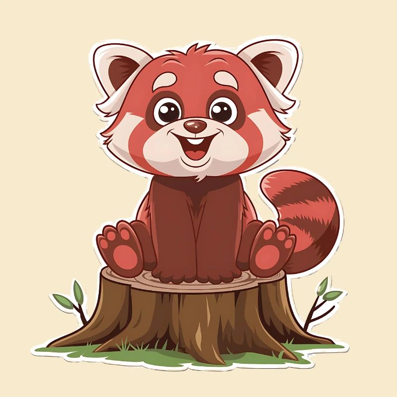 Total süßer roter Panda
