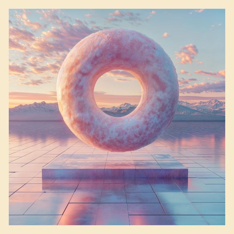 3D schwebender Donut