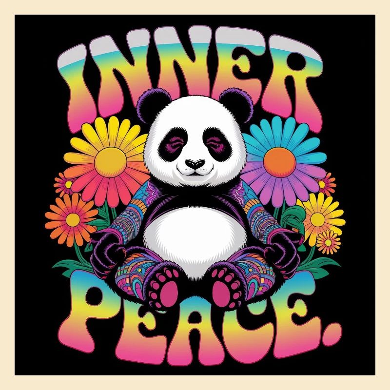 Innerer Frieden, meditierender Panda