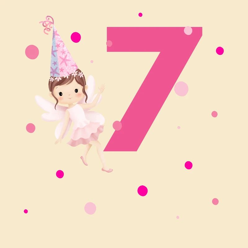7e anniversaire fée rose