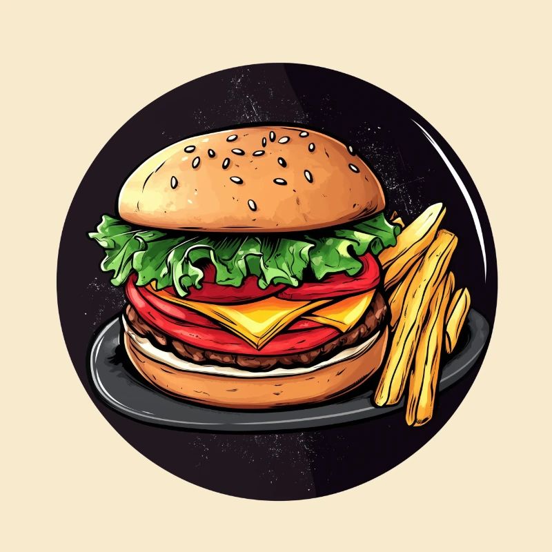 Klassischer Burger mit Pommes – Einfach lecker!