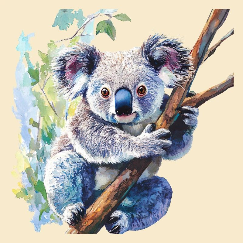 Der Koalabär sieht putzig aus