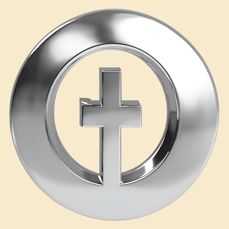 Chrome ,, Kreuzring " Metallic