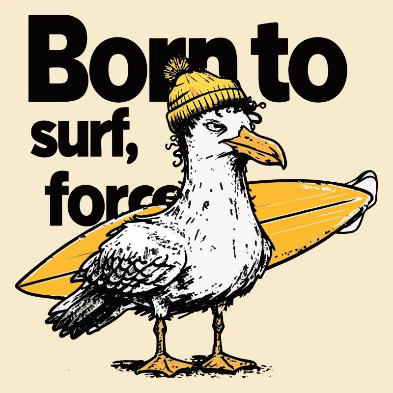 Surfen Möwe mit Einstellung