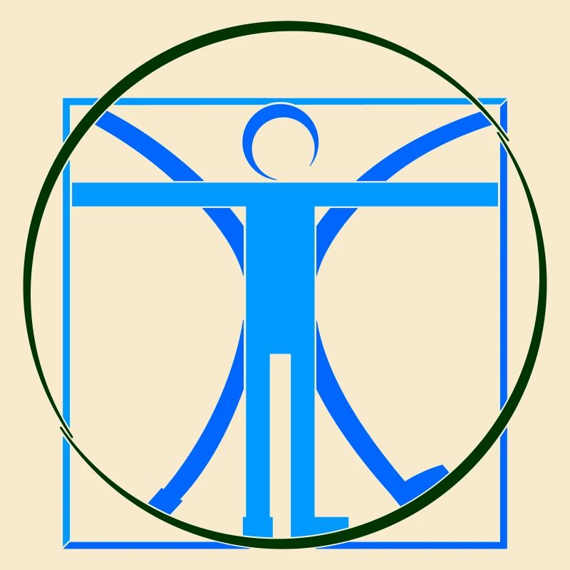 Human Leonardo da Vinci Stroke - Colors Selectable