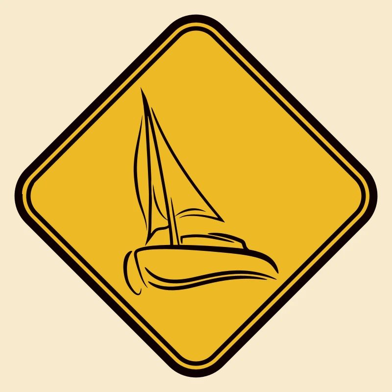 Sailboat Sign Note Caution Symbol