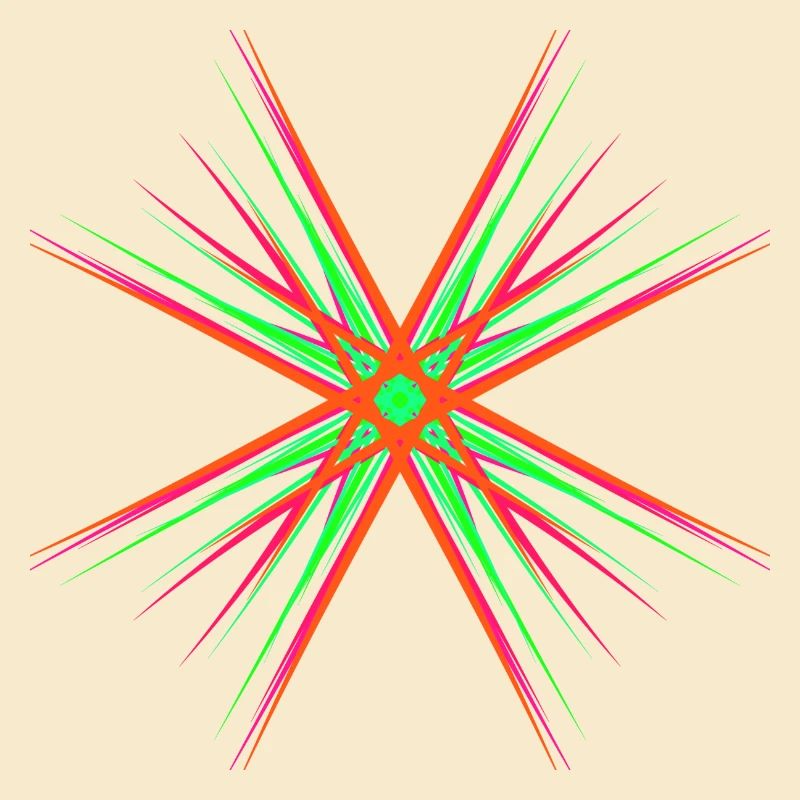 Étoile composée de plusieurs couleurs vives