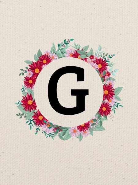 Buchstabe g Blumenkrone