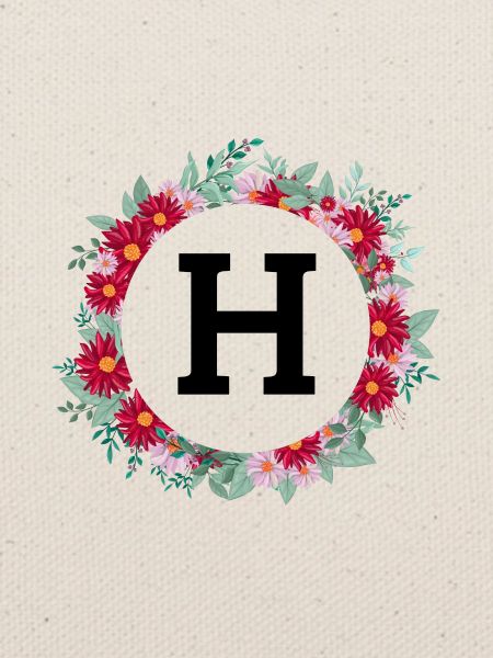 Buchstabe h Blumenkrone