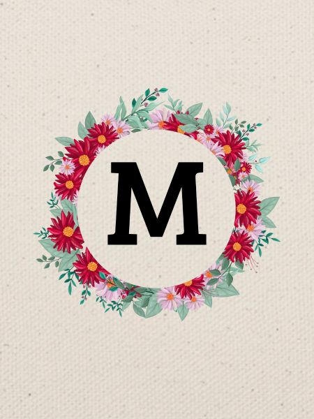 Buchstabe M Blumenkrone