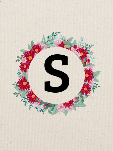 Blumenkrone des Buchstabens