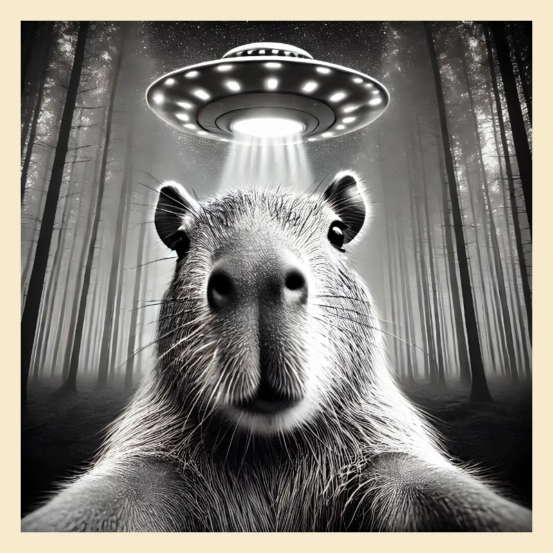 Lustiges Capybara UFOs Alien