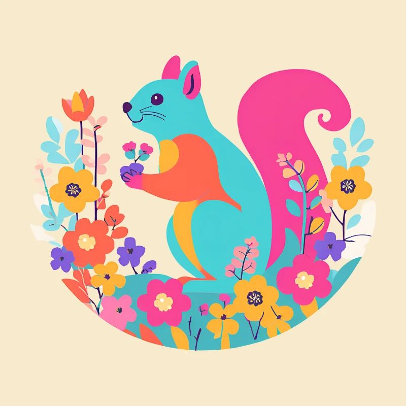 Mehrfarbiges Eichhörnchen