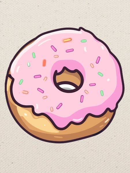 Pinker Zucker Donut
